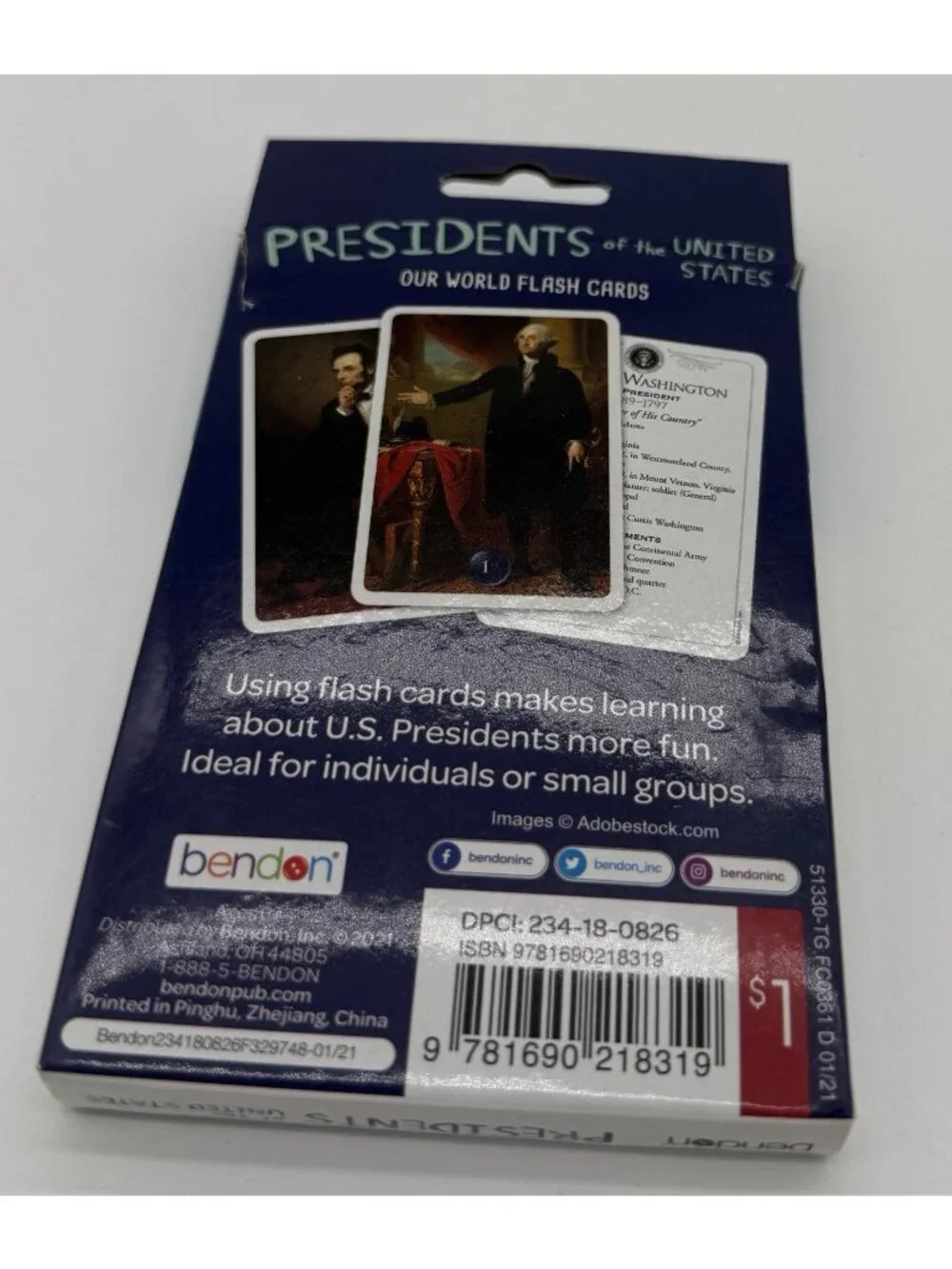 36 Presidents Of The United States Flascards Benton